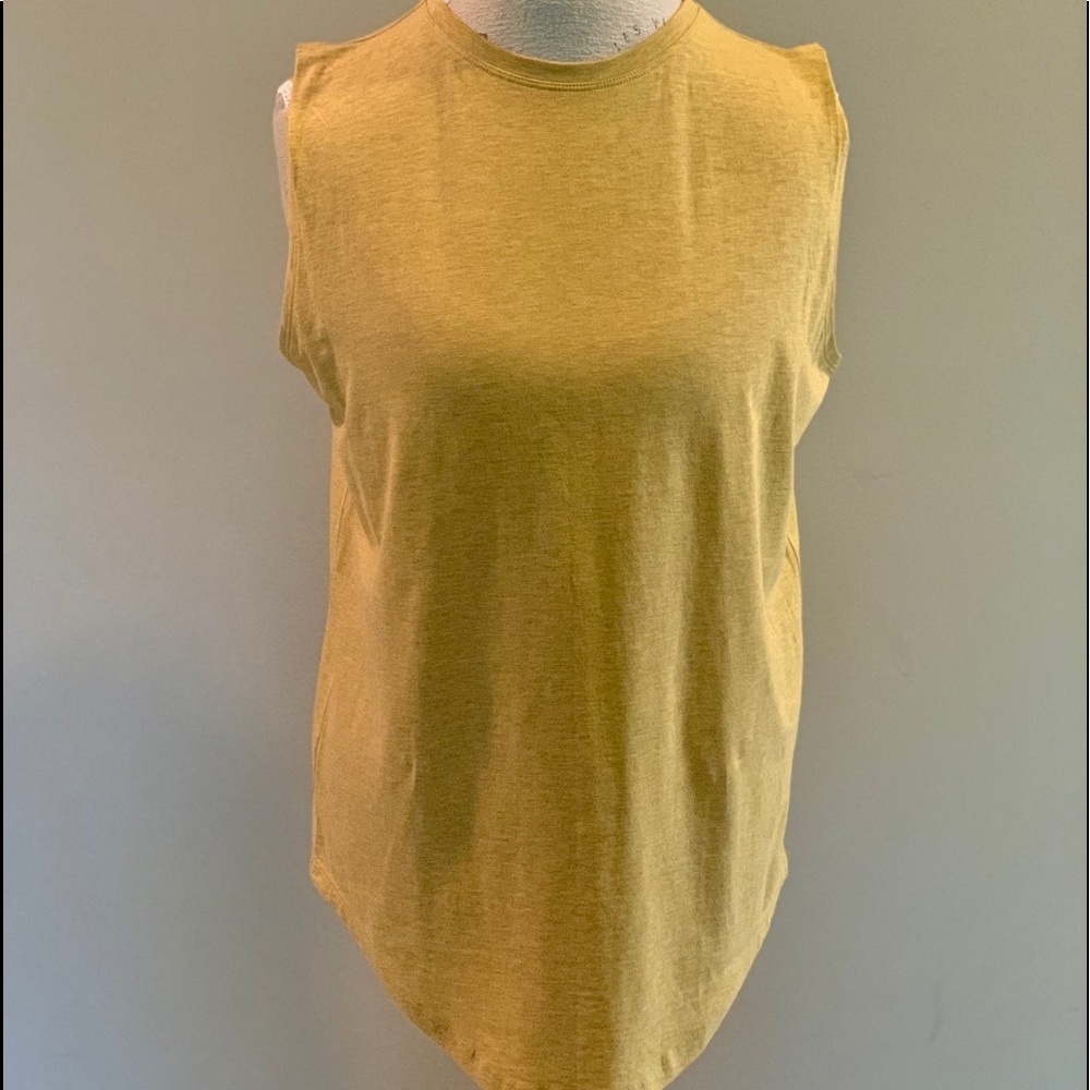 Lululemon Yellow Honeycomb Brunswick Muscle Tank